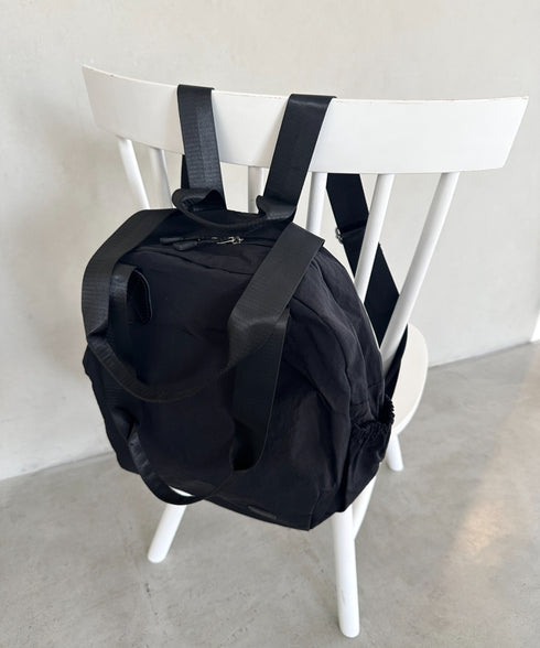 大容量 3WAY丸形バックパック マザーズバッグ トートバッグ | MD1256006 | ブラック