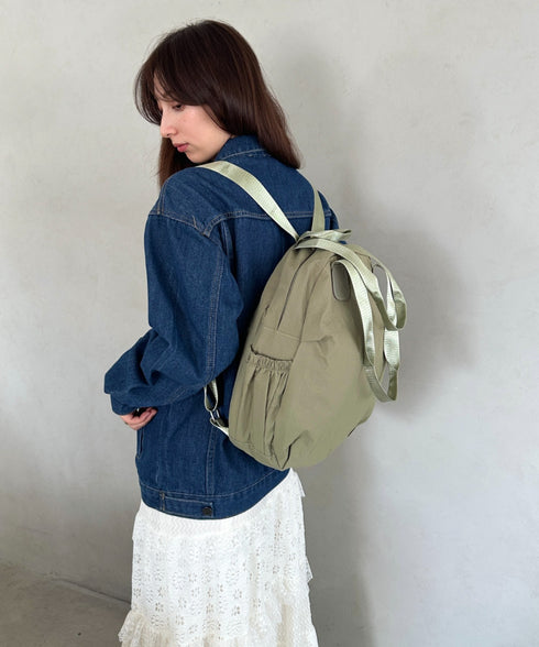 大容量 3WAY丸形バックパック マザーズバッグ トートバッグ | MD1256006 | カーキ