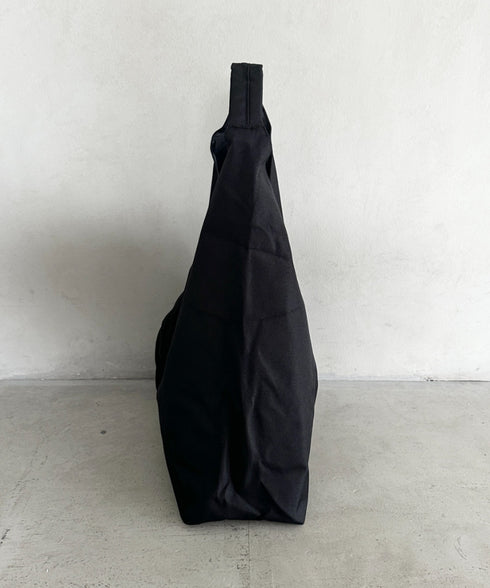 【A4収納可】ワンハンドル外ポケット付きトート ユニセックス | MD1256007 | ブラック