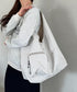 【A4収納可】ワンハンドル外ポケット付きトート ユニセックス | MD1256007 | ライトグレー