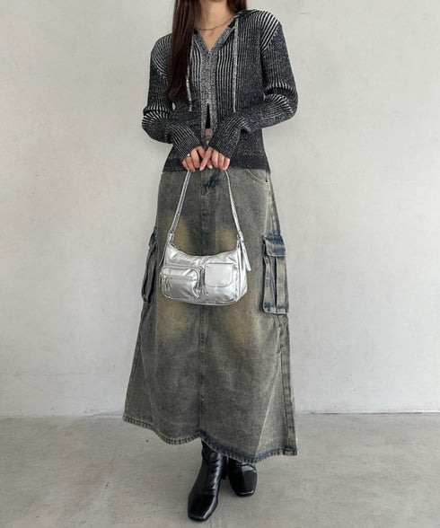 ダブルジップアップニットパーカー | MD2256010 | ブラック