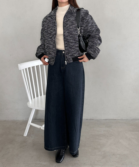 ツイードショート丈ジャケット | MD2256012 | ブラック