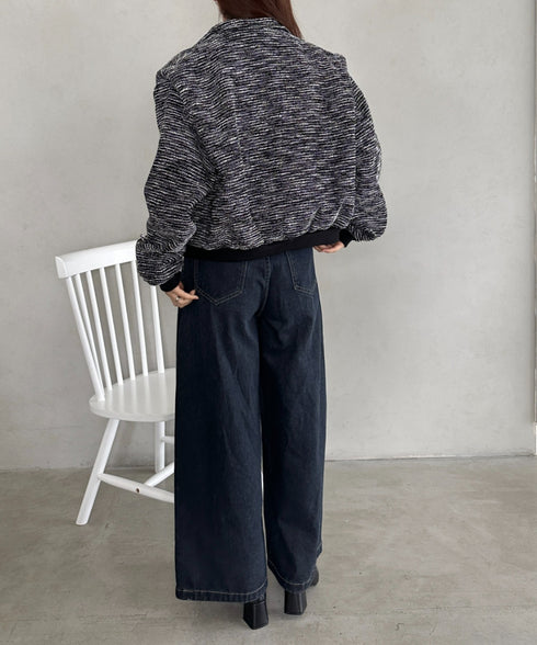 ツイードショート丈ジャケット | MD2256012 | ブラック