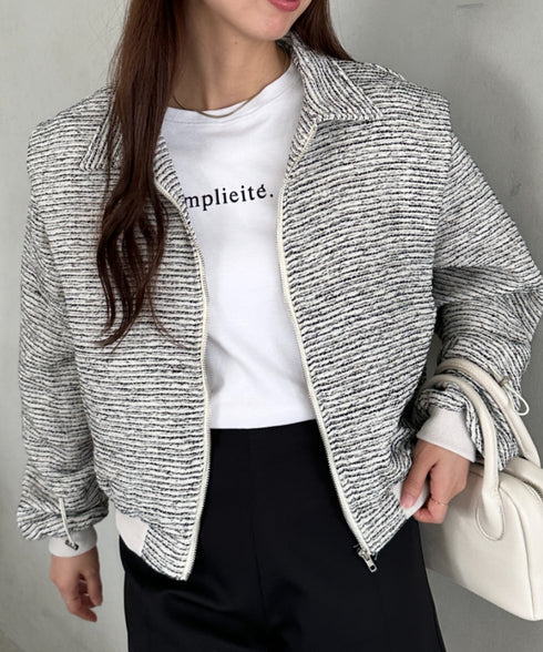 ツイードショート丈ジャケット | MD2256012 | ホワイト