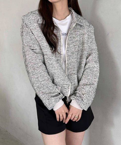 ツイードショート丈ジャケット | MD2256012 | ホワイト