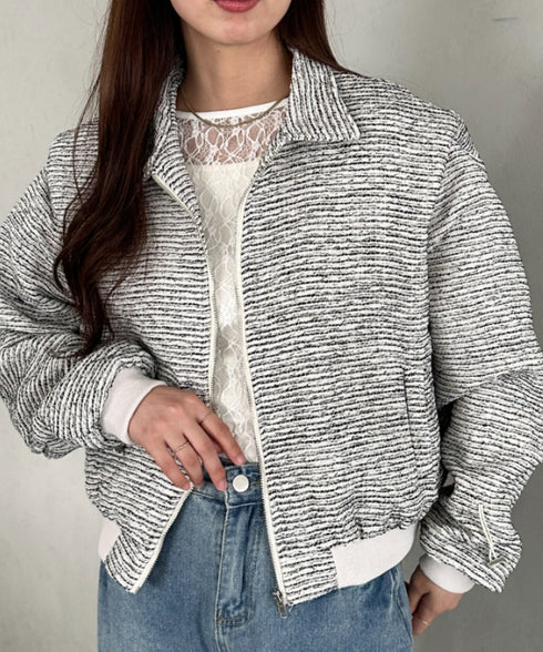 ツイードショート丈ジャケット | MD2256012 | ホワイト