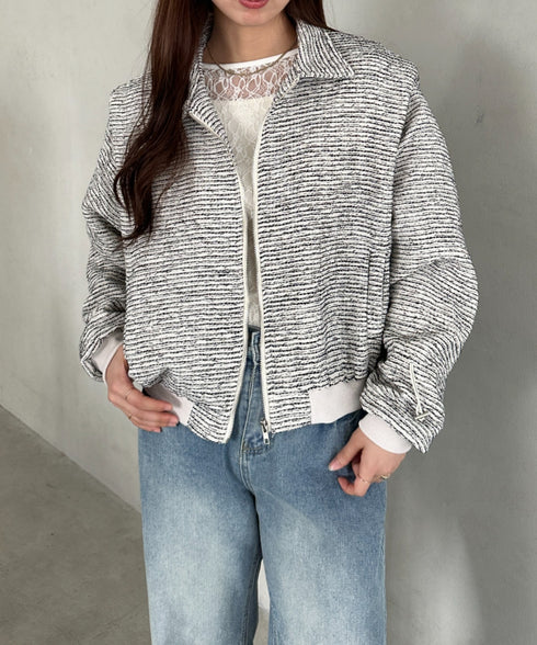 ツイードショート丈ジャケット | MD2256012 | ホワイト