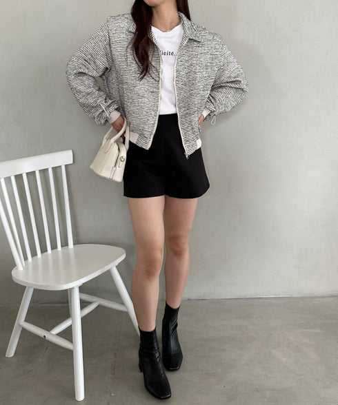 ツイードショート丈ジャケット | MD2256012 | ホワイト