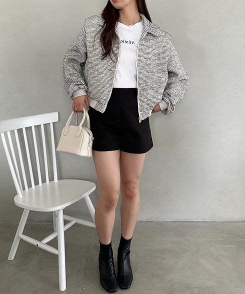 ツイードショート丈ジャケット | MD2256012 | ホワイト