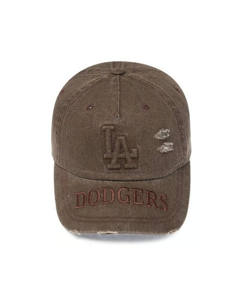 MLB KOREA(エムエルビーコリア)/ヴィンテージ ダメージ エンボス加工 ベースボール キャップ 帽子/Vintage Embossed Damage Unstruck Ball Cap | AT5253065 | ブラウン