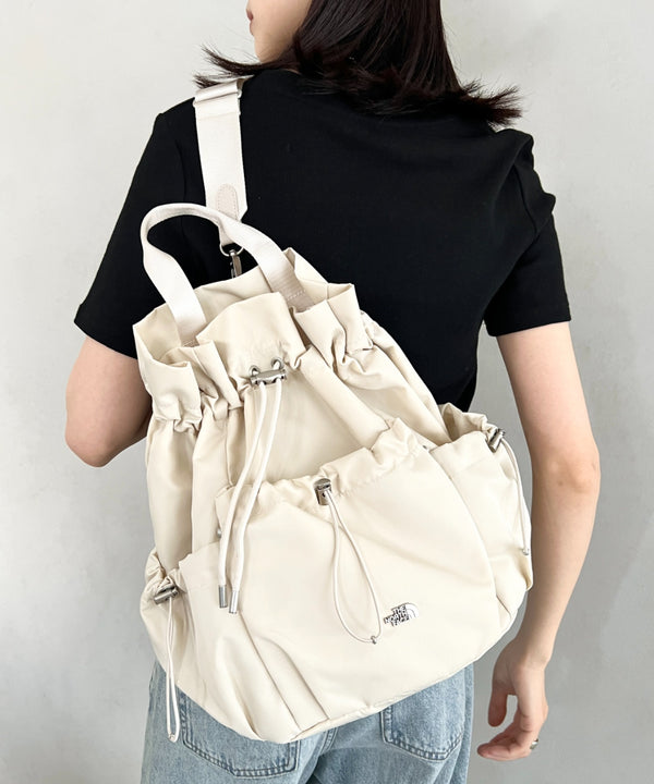 THE NORTH FACE(ザ・ノースフェイス)/3WAY 巾着型 ショルダー ボディバッグ リュック バックパック/BONNEY PACK M | IM1253066 | クリーム