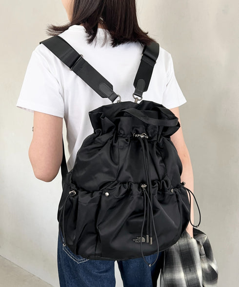 THE NORTH FACE(ザ・ノースフェイス)/3WAY 巾着型 ショルダー ボディバッグ リュック バックパック/BONNEY PACK M | IM1253066 | ブラック