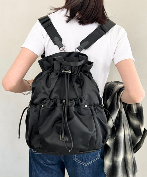 THE NORTH FACE(ザ・ノースフェイス)/3WAY 巾着型 ショルダー ボディバッグ リュック バックパック/BONNEY PACK M | IM1253066 | ブラック