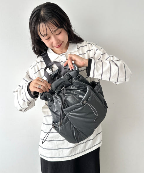 THE NORTH FACE(ザ・ノースフェイス)/3WAY 巾着型 ショルダー ボディバッグ リュック バックパック/BONNEY PACK M | IM1253066 | グレー