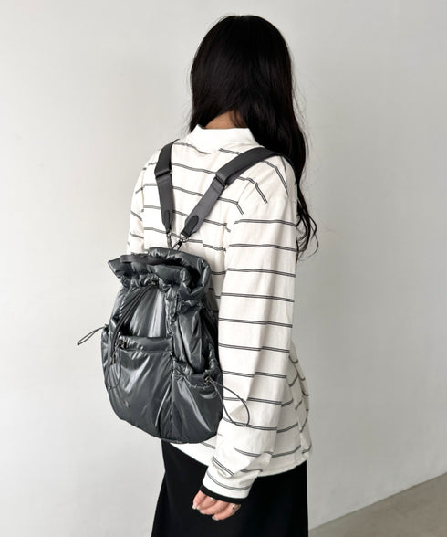 THE NORTH FACE(ザ・ノースフェイス)/3WAY 巾着型 ショルダー ボディバッグ リュック バックパック/BONNEY PACK M | IM1253066 | グレー
