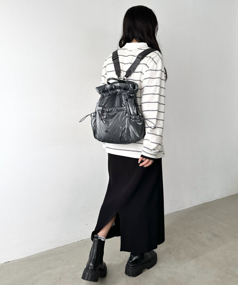THE NORTH FACE(ザ・ノースフェイス)/3WAY 巾着型 ショルダー ボディバッグ リュック バックパック/BONNEY PACK M | IM1253066 | グレー