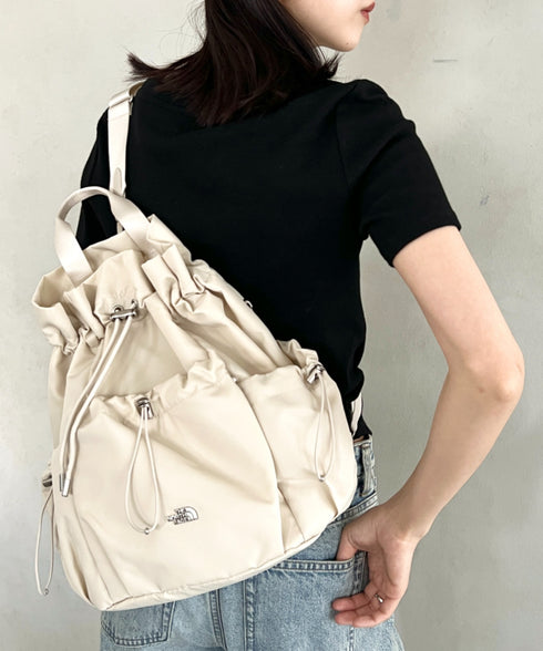 THE NORTH FACE(ザ・ノースフェイス)/3WAY 巾着型 ショルダー ボディバッグ リュック バックパック/BONNEY PACK M | IM1253066 | クリーム