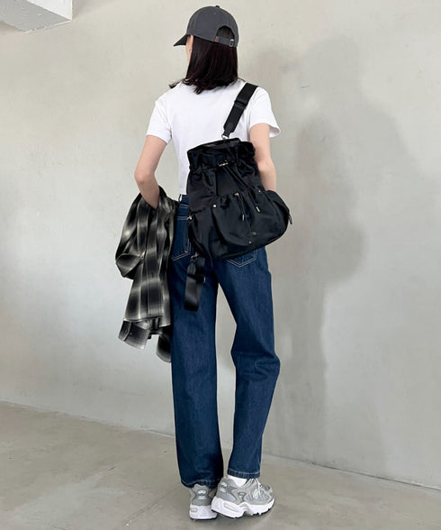 THE NORTH FACE(ザ・ノースフェイス)/3WAY 巾着型 ショルダー ボディバッグ リュック バックパック/BONNEY PACK M | IM1253066 | ブラック