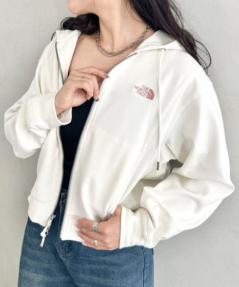 THE NORTH FACE(ザ・ノースフェイス)/ワンポイント ロゴ刺繍 ダブルジップパーカー フーディ ショート丈/W'S VELUNA HOOD ZIP UP | IM2253068 | クリーム