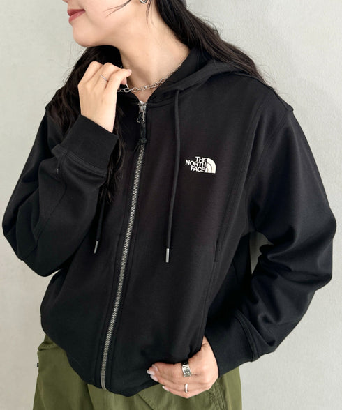 THE NORTH FACE(ザ・ノースフェイス)/ワンポイント ロゴ刺繍 ダブルジップパーカー フーディ ショート丈/W'S VELUNA HOOD ZIP UP | IM2253068 | ブラック