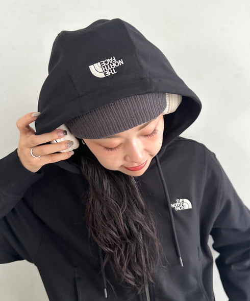 THE NORTH FACE(ザ・ノースフェイス)/ワンポイント ロゴ刺繍 ダブルジップパーカー フーディ ショート丈/W'S VELUNA HOOD ZIP UP | IM2253068 | ブラック