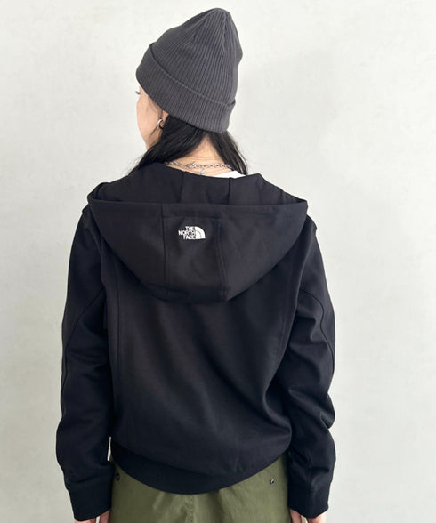 THE NORTH FACE(ザ・ノースフェイス)/ワンポイント ロゴ刺繍 ダブルジップパーカー フーディ ショート丈/W'S VELUNA HOOD ZIP UP | IM2253068 | ブラック