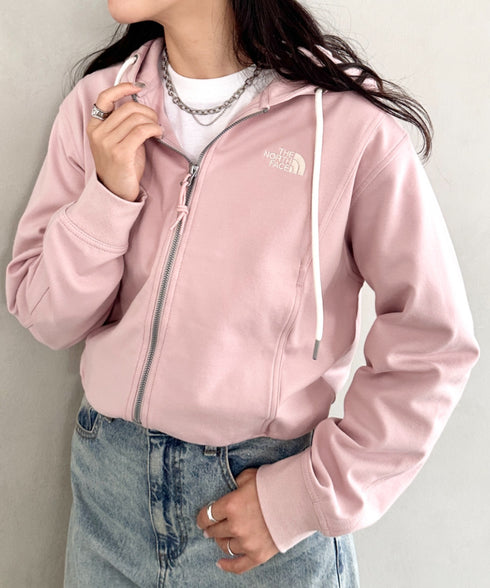 THE NORTH FACE(ザ・ノースフェイス)/ワンポイント ロゴ刺繍 ダブルジップパーカー フーディ ショート丈/W'S VELUNA HOOD ZIP UP | IM2253068 | ピンク