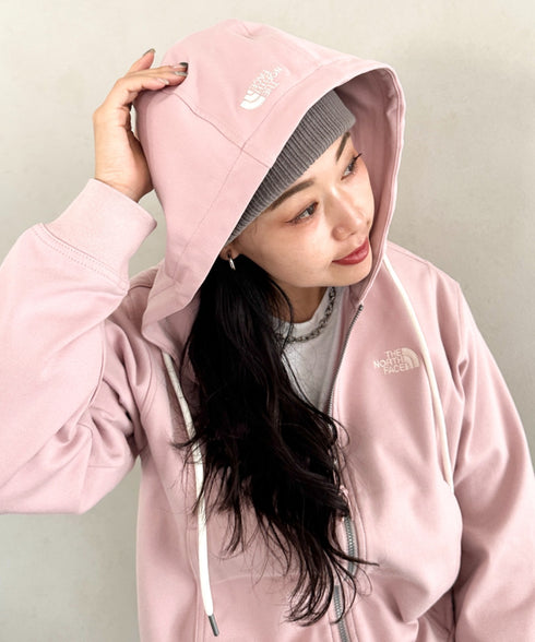 THE NORTH FACE(ザ・ノースフェイス)/ワンポイント ロゴ刺繍 ダブルジップパーカー フーディ ショート丈/W'S VELUNA HOOD ZIP UP | IM2253068 | ピンク