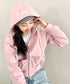 THE NORTH FACE(ザ・ノースフェイス)/ワンポイント ロゴ刺繍 ダブルジップパーカー フーディ ショート丈/W'S VELUNA HOOD ZIP UP | IM2253068 | ピンク