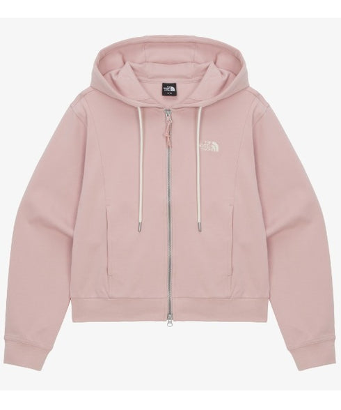 THE NORTH FACE(ザ・ノースフェイス)/ワンポイント ロゴ刺繍 ダブルジップパーカー フーディ ショート丈/W'S VELUNA HOOD ZIP UP | IM2253068 | ピンク