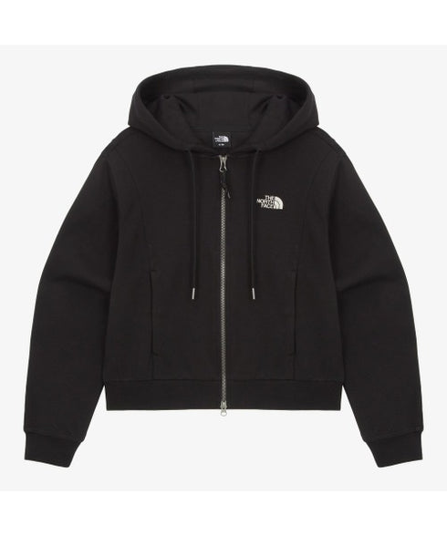 THE NORTH FACE(ザ・ノースフェイス)/ワンポイント ロゴ刺繍 ダブルジップパーカー フーディ ショート丈/W'S VELUNA HOOD ZIP UP | IM2253068 | ブラック