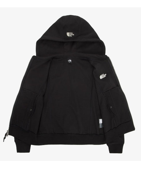 THE NORTH FACE(ザ・ノースフェイス)/ワンポイント ロゴ刺繍 ダブルジップパーカー フーディ ショート丈/W'S VELUNA HOOD ZIP UP | IM2253068 | ブラック