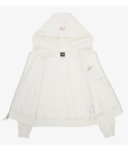THE NORTH FACE(ザ・ノースフェイス)/ワンポイント ロゴ刺繍 ダブルジップパーカー フーディ ショート丈/W'S VELUNA HOOD ZIP UP | IM2253068 | クリーム