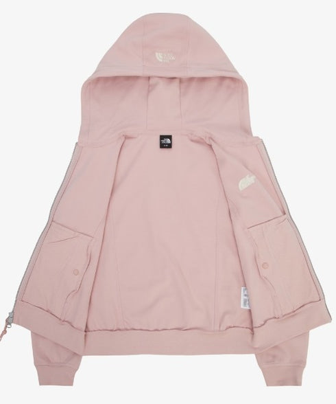 THE NORTH FACE(ザ・ノースフェイス)/ワンポイント ロゴ刺繍 ダブルジップパーカー フーディ ショート丈/W'S VELUNA HOOD ZIP UP | IM2253068 | ピンク