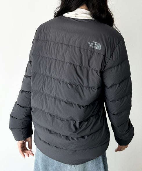 THE NORTH FACE(ザ・ノースフェイス)/軽量 ワンポイントロゴ ノーカラー ブルゾン ダウンジャケット/M'S POPLAR DOWN JACKET (RDS) | IM2253069 | チャコールグレー