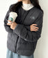 THE NORTH FACE(ザ・ノースフェイス)/軽量 ワンポイントロゴ ノーカラー ブルゾン ダウンジャケット/M'S POPLAR DOWN JACKET (RDS) | IM2253069 | チャコールグレー