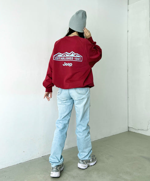 JEEP(ジープ)/バックプリント プルオーバー スウェット/Back Point Raglan Sweatshirt | AT2253071 | レッド