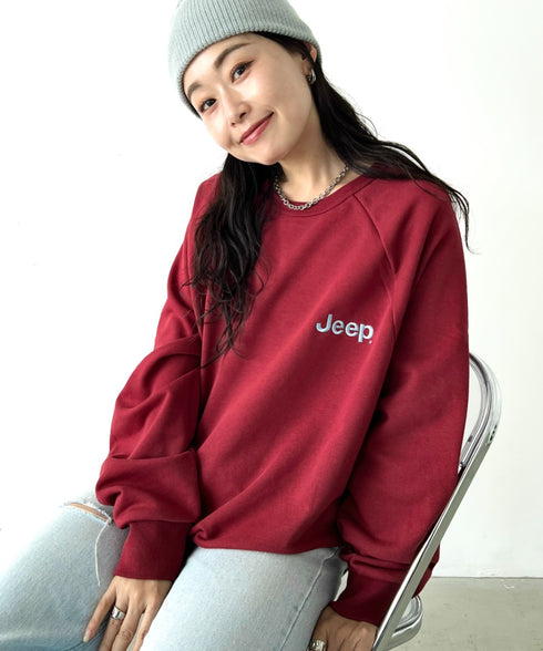 JEEP(ジープ)/バックプリント プルオーバー スウェット/Back Point Raglan Sweatshirt | AT2253071 | レッド