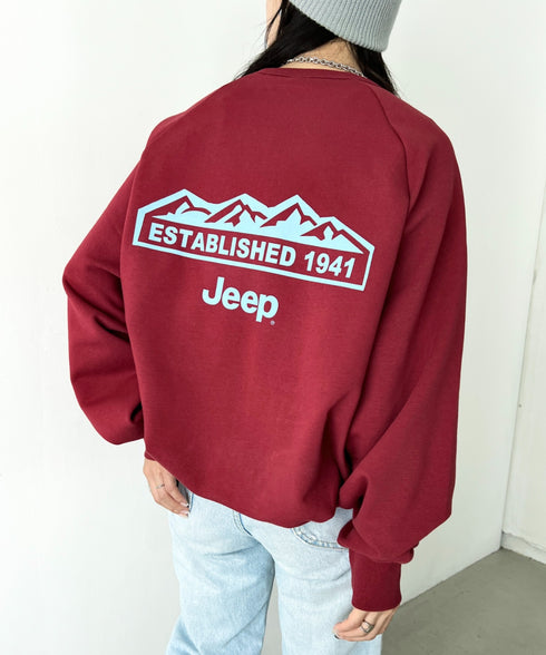 JEEP(ジープ)/バックプリント プルオーバー スウェット/Back Point Raglan Sweatshirt | AT2253071 | レッド