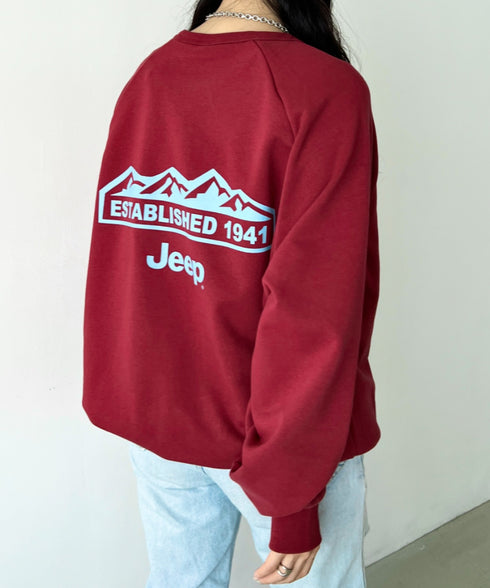 JEEP(ジープ)/バックプリント プルオーバー スウェット/Back Point Raglan Sweatshirt | AT2253071 | レッド