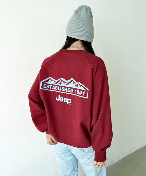 JEEP(ジープ)/バックプリント プルオーバー スウェット/Back Point Raglan Sweatshirt | AT2253071 | レッド