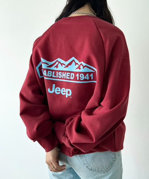 JEEP(ジープ)/バックプリント プルオーバー スウェット/Back Point Raglan Sweatshirt | AT2253071 | レッド