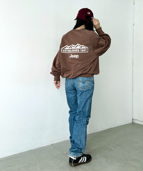 JEEP(ジープ)/バックプリント プルオーバー スウェット/Back Point Raglan Sweatshirt | AT2253071 | ブラウン