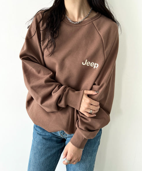 JEEP(ジープ)/バックプリント プルオーバー スウェット/Back Point Raglan Sweatshirt | AT2253071 | ブラウン