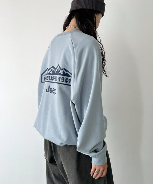 JEEP(ジープ)/バックプリント プルオーバー スウェット/Back Point Raglan Sweatshirt | AT2253071 | ブルー