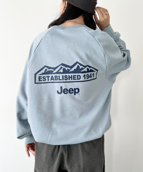 JEEP(ジープ)/バックプリント プルオーバー スウェット/Back Point Raglan Sweatshirt | AT2253071 | ブルー