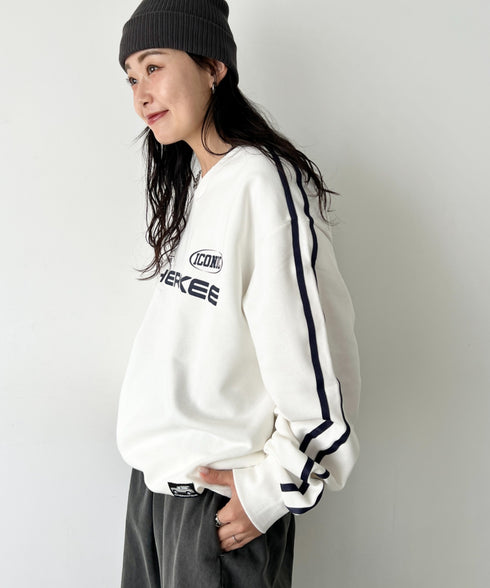 JEEP(ジープ)/サイドライン Vネック プルオーバー スウェット/CHEROKEE V-neck Sweatshirt | AT2253072 | ホワイト