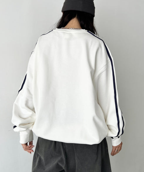 JEEP(ジープ)/サイドライン Vネック プルオーバー スウェット/CHEROKEE V-neck Sweatshirt | AT2253072 | ホワイト