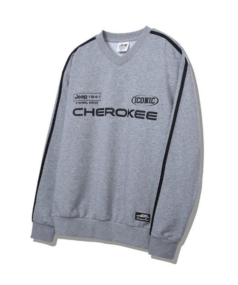 JEEP(ジープ)/サイドライン Vネック プルオーバー スウェット/CHEROKEE V-neck Sweatshirt | AT2253072 | グレー