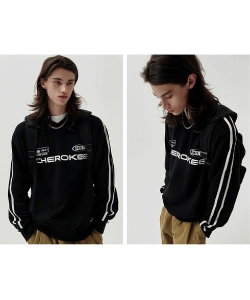 JEEP(ジープ)/サイドライン Vネック プルオーバー スウェット/CHEROKEE V-neck Sweatshirt | AT2253072 | ブラック